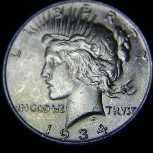 1934 Peace Silver Dollar Choice AU