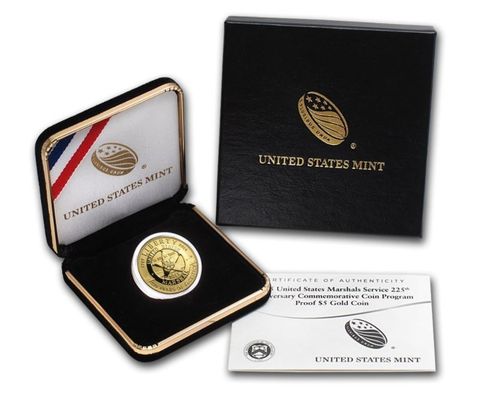 2015-W Gold $5 Commem US Marshals Service Proof (w/Box & COA)