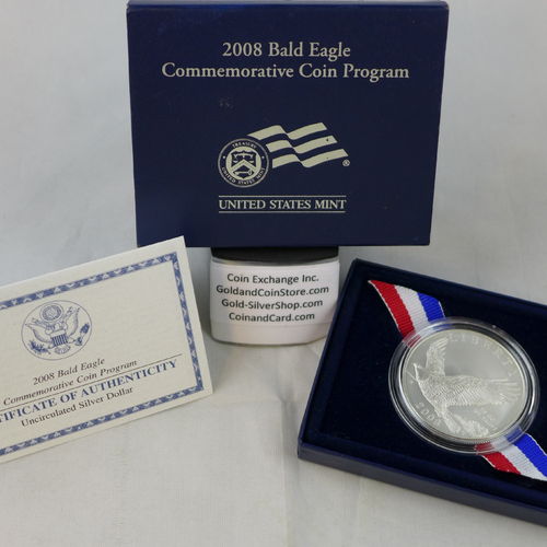 2008 Bald Eagle Uncirculated Commemorative Silver Dollar
