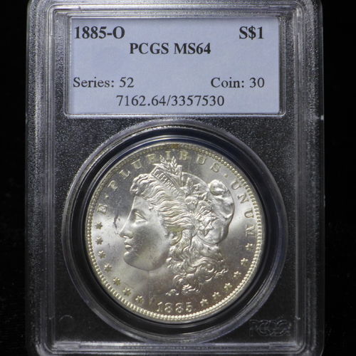 1885 O Morgan Silver Dollar PCGS MS64