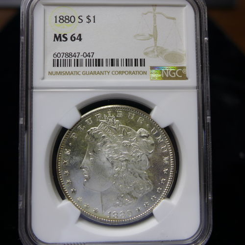 1880 S Morgan Silver Dollar NGC MS64 Semi-PL