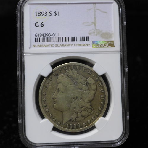 1893-S Morgan Silver Dollar - NGC G6