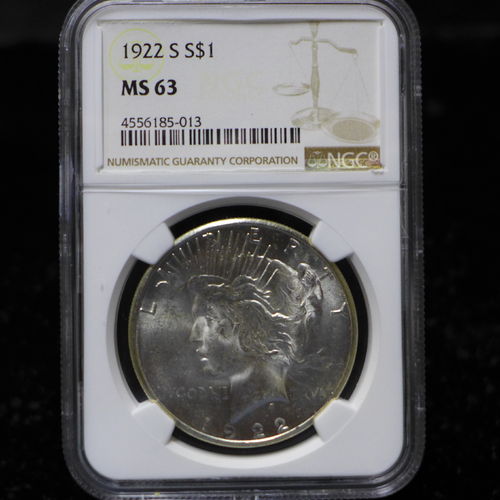 1922 S Peace Dollar NGC MS63