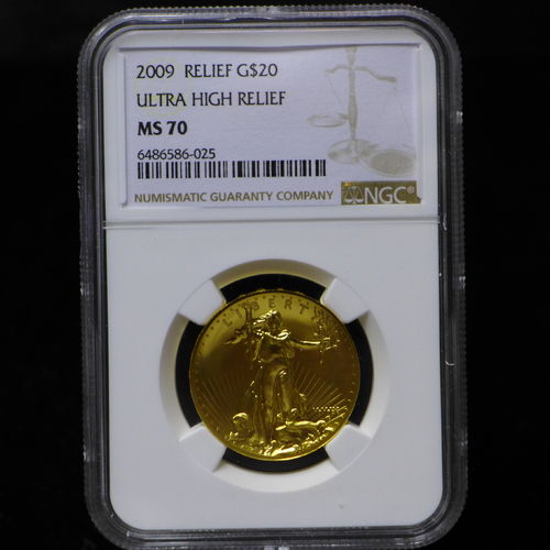 2009 Ultra High Relief Gold Double Eagle (w/Box and COA) NGC MS70
