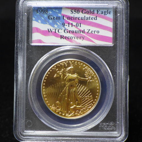 2006 $50 American Gold Eagle 1 oz Fine Gold - PCGS WTC Recovery - Uncirculated