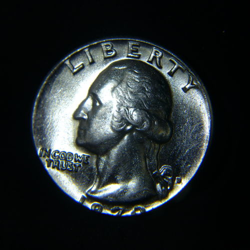 Error - 1970 D Quarter 25C Struck on Nickel 5C Planchet - CH AU
