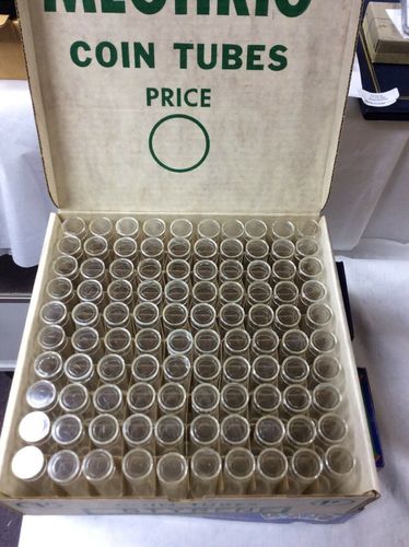 Full Case 10 Boxes Meghrig Coin Tubes US Cent Size Box, NOS 100 ct 1000 Pieces