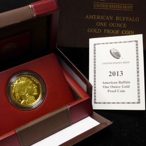 2013 W 1 oz $50 Proof Gold Buffalo (W/Box & COA) BU7