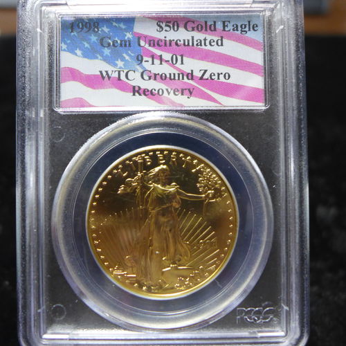 1998 $50 American Gold Eagle 1 oz Fine Gold - WTC Ground Zero Recovery