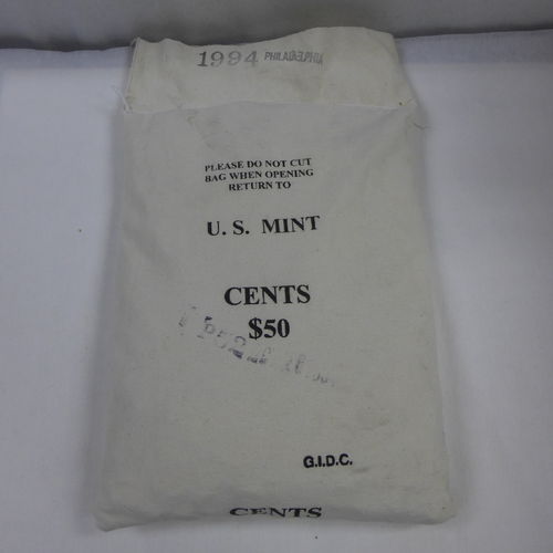 1994 P Mint Sealed Bag 5000 US Uncirculated Lincoln Cents