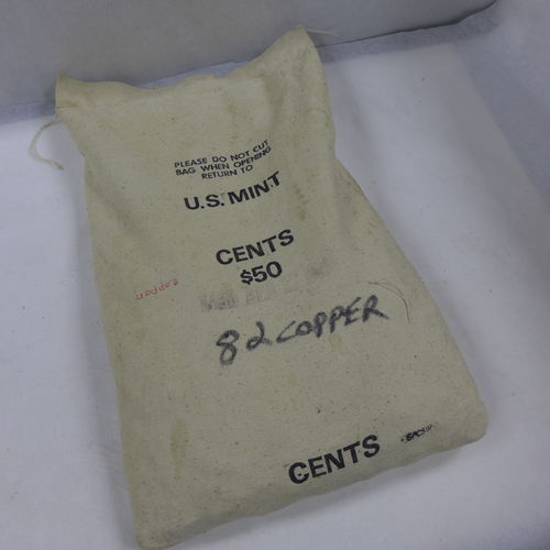 1982 D Copper Large Date Mint Sealed Bag 5000 US Uncirculated Lincoln Cents