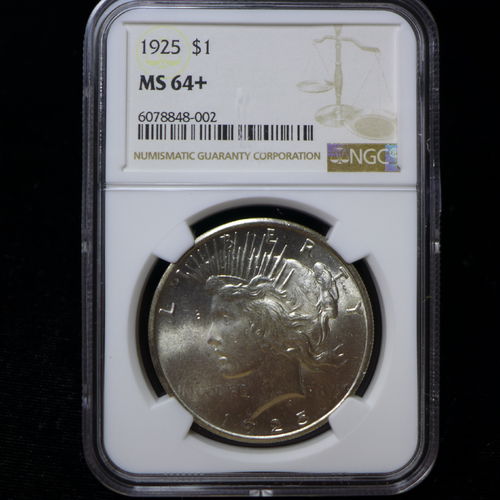 1925 Peace Silver Dollar NGC MS64+