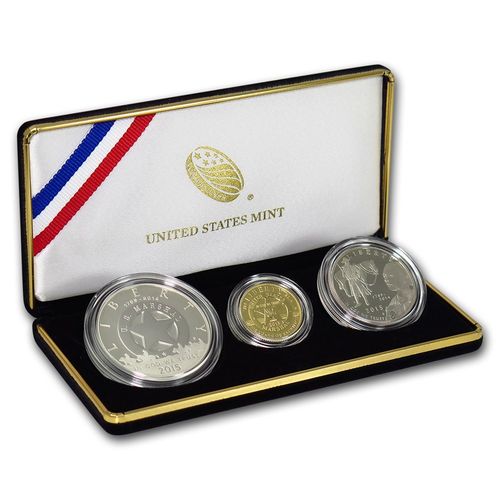 2015-W 3-Coin US Marshals Commemorative Proof  Set (w/Box & COA)
