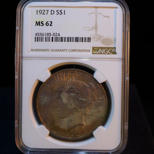 1927 D Peace Silver Dollar NGC MS62