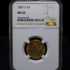 1887 S $5 Gold Liberty Head - NGC MS62