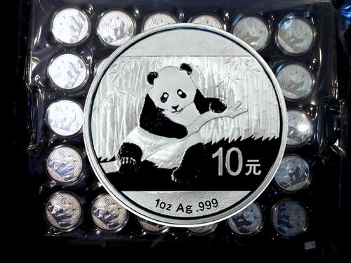 Sealed Sheet of (30) 2014 China Panda 1 Oz .999 Fine Silver 10 Yuan Coins