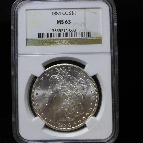 1884 CC Morgan Silver Dollar PCGS MS63